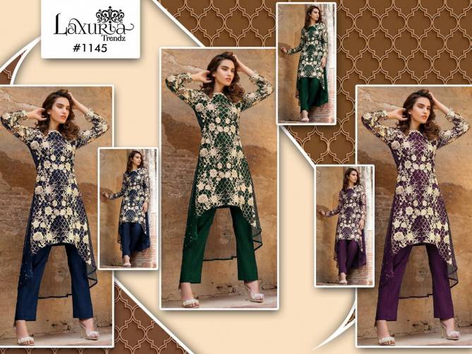Laxuria Trendz 1145 Georgette Festive Wear Tops With Bottom Collection

